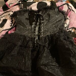 Sugar Thrillz Black Lace Mini Dress